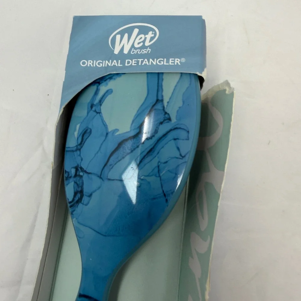 Wet Brush Original Detangler Limited Edition Blue Marble Hair Brush New